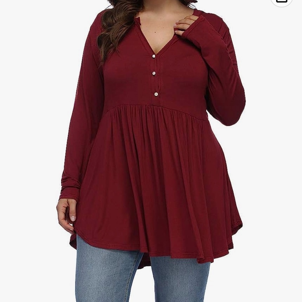 EUC Long Sleeve Buttoned Tunic